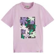 Scotch & Soda T-Shirt With Flower Print Orchid 4 Years