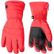 Poivre Blanc Embroidered Ski Gloves Techno Red 12 Years