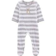 Absorba Velvet Footed Baby Body Gray 6 Months