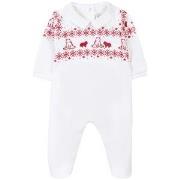 Tartine et Chocolat Footed Baby Body With Print White 1 Month