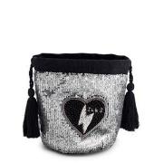 IKKS Branded Handbag In Sequin Silver Clothing Foot - One Size