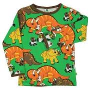 Småfolk Printed T-Shirt With Dinosaurs Green 1-2 Years