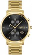 Hugo Boss Miesten kello 1513781 Integrity Musta/Kullansävytetty