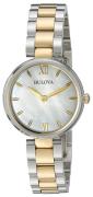 Bulova Naisten kello 98L226 Dress Valkoinen/Kullansävytetty teräs