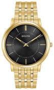 Bulova Miesten kello 97A127 Dress Musta/Kullansävytetty teräs Ø40