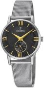 Festina Naisten kello F20572-4 Retro Musta/Teräs Ø29 mm