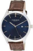 Akribos XXIV Miesten kello AK914SSBU Classic Sininen/Nahka Ø45 mm