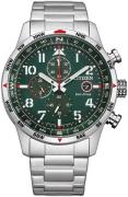 Citizen Miesten kello CA0791-81X Chrono Sport Vihreä/Teräs Ø43 mm