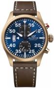 Glycine Miesten kello GL0361 Airpilot Chrono Sininen/Nahka Ø44 mm