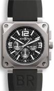 Bell & Ross Miesten kello BR0194-TI-PRO-FIB BR 01-94 Musta/Kumi