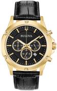 Bulova Miesten kello 97B179 Musta/Nahka Ø42 mm