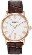 Bulova Miesten kello 97B184 Classic Valkoinen/Nahka Ø40 mm