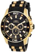 Invicta Miesten kello 26086 Pro Diver Musta/Kullansävytetty teräs