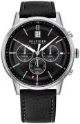 Tommy Hilfiger Miesten kello 1791630 Musta/Nahka Ø44 mm