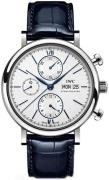 IWC Miesten kello IW391037 Portofino Valkoinen/Nahka Ø42 mm