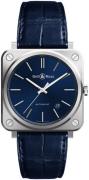 Bell & Ross BRS-92-BLUE-STEEL Br 05 Sininen/Nahka