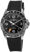 Bell & Ross Miesten kello BR-V2-93-GMT-RUBBER-STRAP Vintage