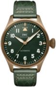 IWC Miesten kello IW329702 Big Pilot Vihreä/Nahka Ø43 mm