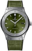 Hublot Miesten kello 511.NX.8970.LR Classic Fusion Vihreä/Kumi Ø45