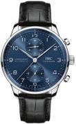 IWC Miesten kello IW371606 Portuguese Sininen/Nahka Ø41 mm