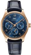 IWC Miesten kello IW344205 Portugieser Sininen/Nahka Ø42.4 mm