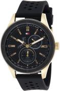 Tommy Hilfiger Miesten kello 1791636 Musta/Kumi Ø44 mm