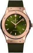 Hublot Miesten kello 511.OX.8980.RX Classic Fusion Vihreä/Kumi Ø45