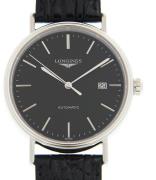 Longines Miesten kello L4.922.4.52.2 Presence Musta/Nahka Ø40 mm