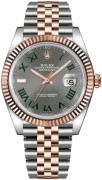 Rolex Miesten kello 126331-0016 Datejust 41 Wimbledon Harmaa/18K