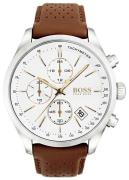 Hugo Boss Miesten kello 1513475 Chronograph Valkoinen/Nahka Ø46 mm