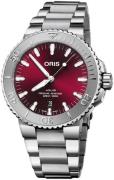 Oris 01 733 7730 4158-07 8 24 05PEB Aquis Punainen/Teräs Ø43.5 mm