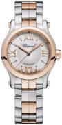 Chopard Naisten kello 278573-6017 Happy Sport Hopea/18K punakultaa