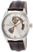 Hamilton Miesten kello H32705551 Jazzmaster Hopea/Nahka Ø42 mm