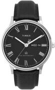 Timex Miesten kello TW2U88600 The Waterbury Musta/Nahka Ø40 mm