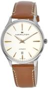 Hamilton Miesten kello H38525512 Jazzmaster Beige/Nahka Ø40 mm