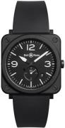 Bell & Ross Miesten kello BRS-BL-CEM BR S Quartz Musta/Kumi Ø39