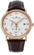 Blancpain Miesten kello 6606-3642-55B Villeret Ultraflach Hopea/Nahka