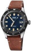 Oris Miesten kello 01 733 7720 4055-07 5 21 45 Diving Sininen/Nahka