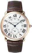 Cartier Miesten kello W6801005 Ronde Hopea/Nahka Ø40 mm