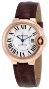 Cartier Naisten kello W6920097 Ballon Blue Hopea/Nahka Ø33 mm