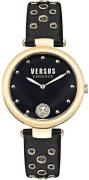 Versus by Versace Naisten kello VSP1G0221 Los Feliz Musta/Nahka Ø34