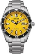 Citizen Miesten kello AW1760-81Z Eco Drive Keltainen/Teräs Ø43 mm