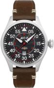 AVI-8 Miesten kello AV-4097-01 Hawker Hurricane Musta/Nahka Ø46 mm