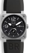 Bell & Ross Miesten kello BR0390-BL-ST BR 03-90 Musta/Kumi Ø42 mm