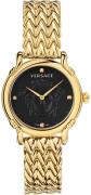 Versace Naisten kello VEPN00620 Safety Pin Musta/Kullansävytetty