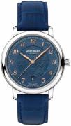 Montblanc Miesten kello 129628 Star Legacy Sininen/Nahka Ø39 mm