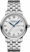 Montblanc Miesten kello 128687 Star Legacy Hopea/Teräs Ø39 mm