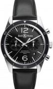 Bell & Ross Miesten kello BRV126-BL-BE-SCA BR 126 Musta/Nahka