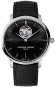 Frederique Constant Miesten kello FC-312B4S6 Slimline Musta/Nahka