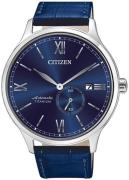 Citizen Miesten kello NJ0090-48L Titanium Sininen/Nahka Ø42 mm